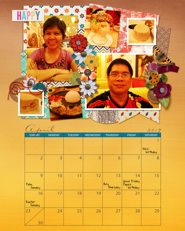 Calendar By Marlyn Ramirez Digitalscrapbook Digital Scrapbooking