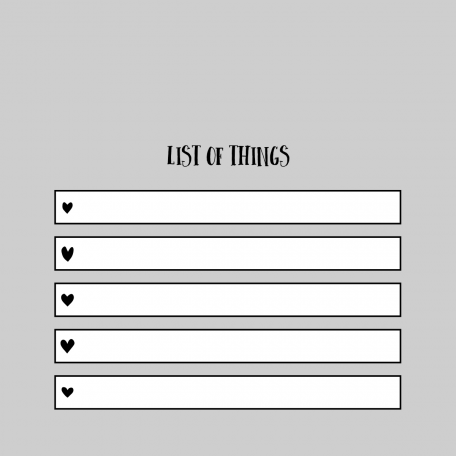 Pocket Card Template Kit Pocket Card List List Of Things X Graphic