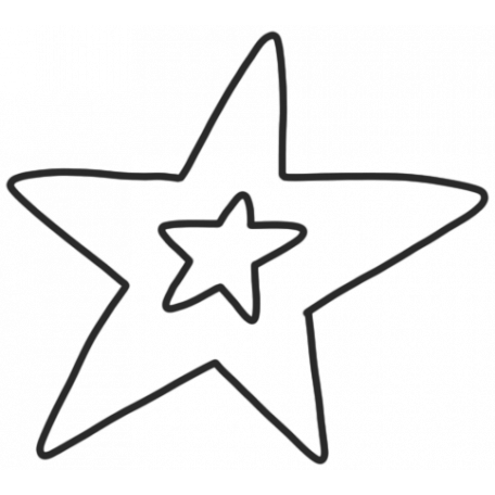 The Good Life May June Sticker Outline Star Template Graphic By