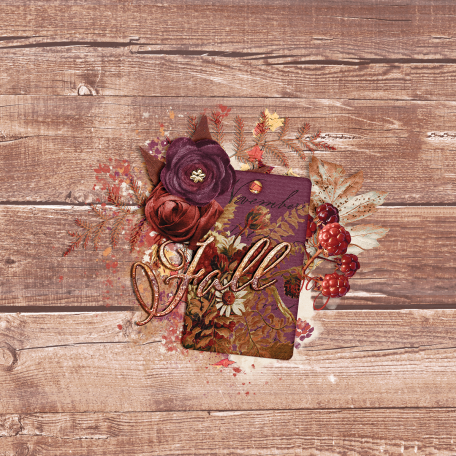 Autumn Bramble Wood Journal Card 4 X4 Graphic By Jessica Dunn