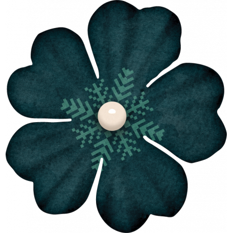 Flurries Mini Teal Flower 2 Graphic By Jessica Dunn