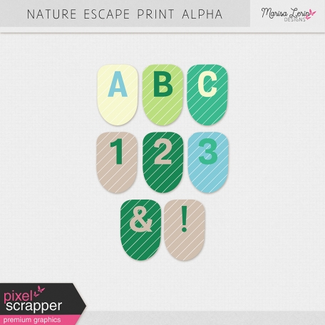 Nature Escape Print Alpha Kit By Marisa Lerin Graphics Kit