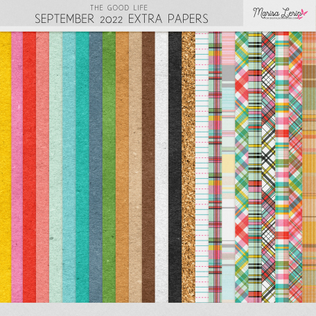 The Good Life September 2022 Extra Papers Kit By Marisa Lerin Graphics