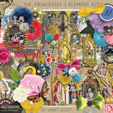 All The Princesses Element Kit By Janet Kemp Graphics Kit