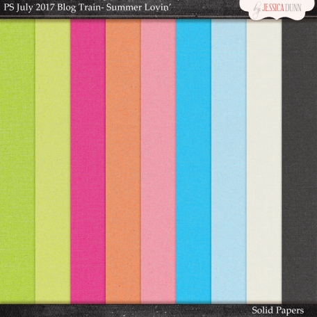 Summer Lovin July Blog Train Solid Papers By Jessica Dunn