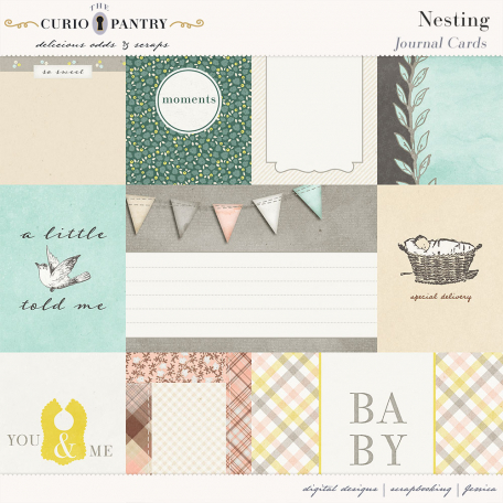 Nesting Journal Cards By Jessica Dunn Graphics Kit DigitalScrapbook