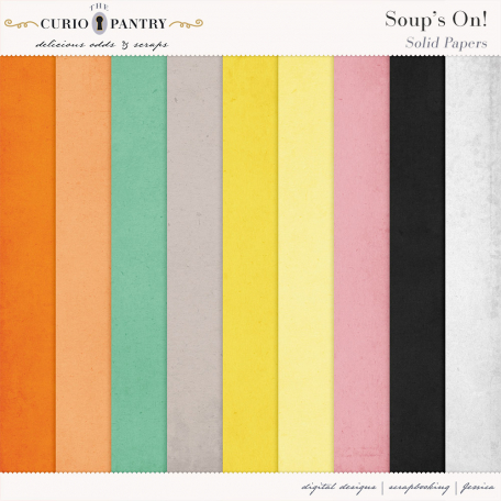 Soup S On Solid Papers By Jessica Dunn Graphics Kit