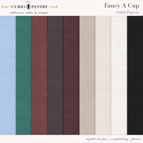 Fancy A Cup Solid Papers By Jessica Dunn Graphics Kit