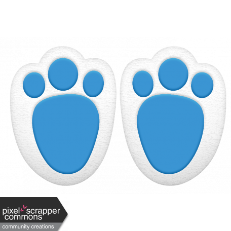 Easter Bunny Footprints Element Blue Graphic By Melissa Riddle