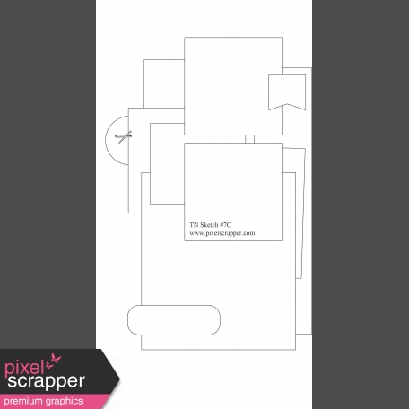 Travelers Notebook Layout Templates Kit 7 Sketch 7c Graphic By