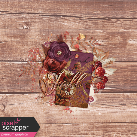 Autumn Bramble Wood Journal Card X Graphic By Jessica Dunn