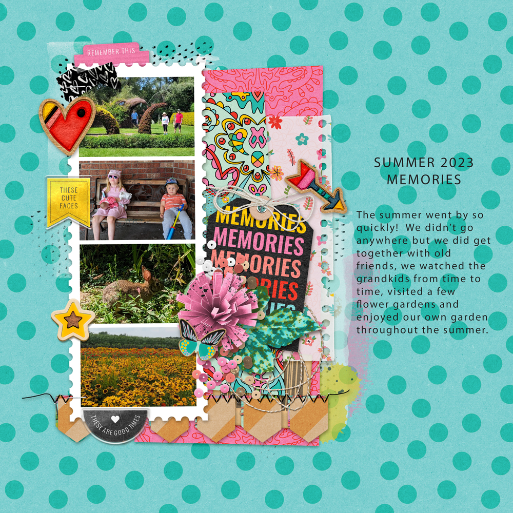 digital scrapbook layout