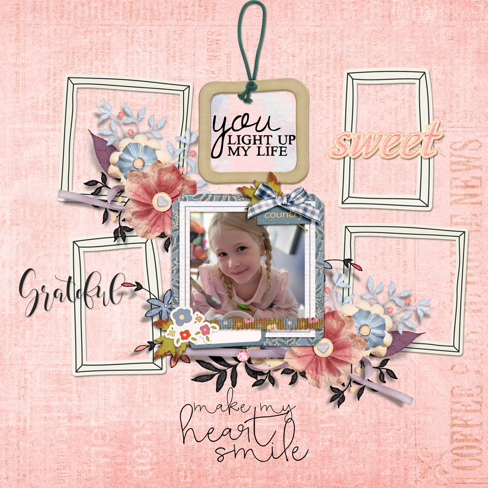 digital scrapbook layout