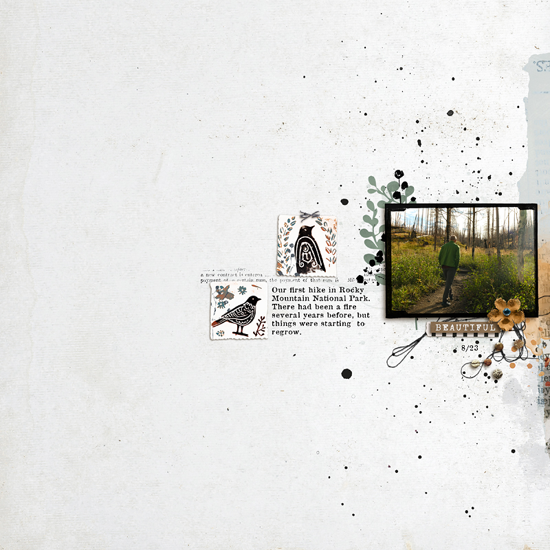 digital scrapbook layout