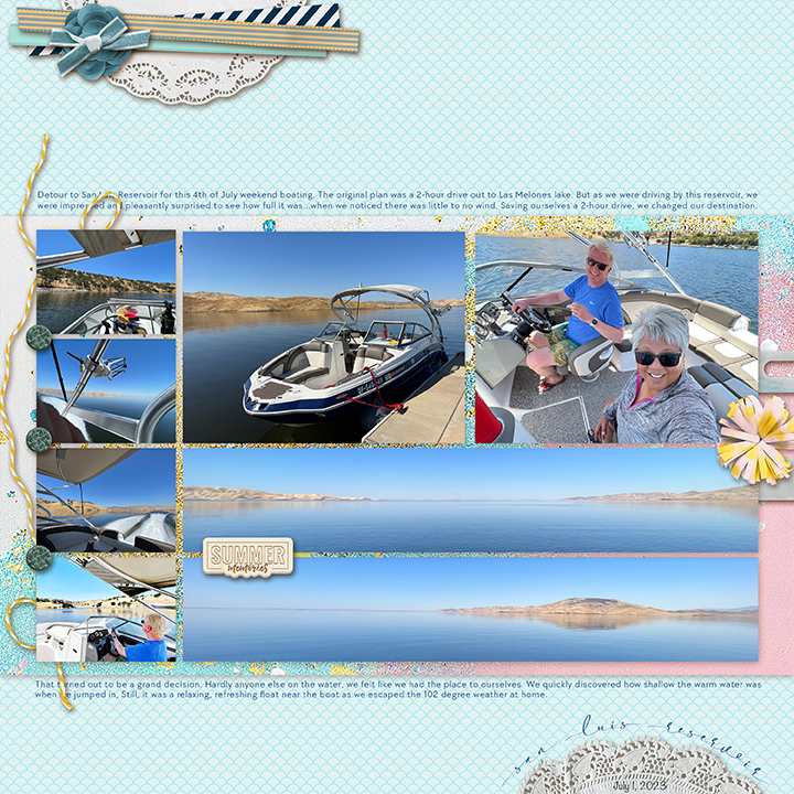 digital scrapbook layout