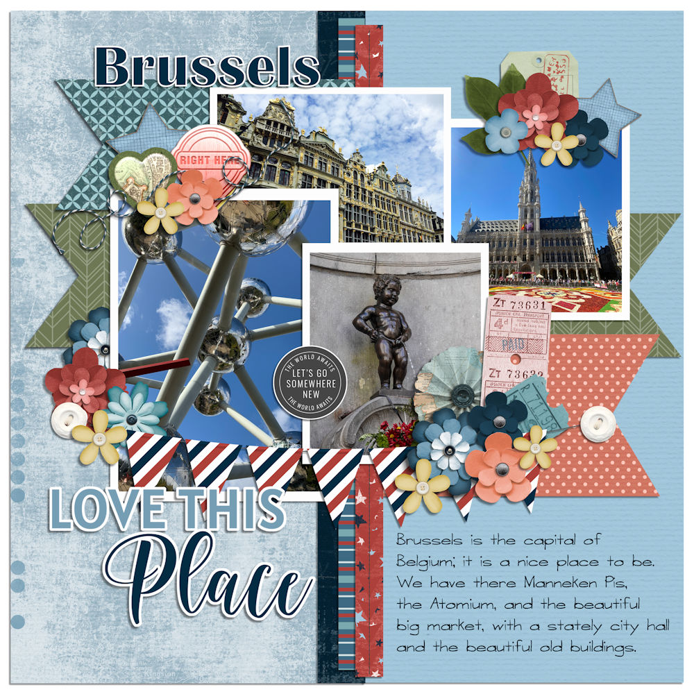 Brussels by Diana Smet | DigitalScrapbook.com Digital Scrapbooking