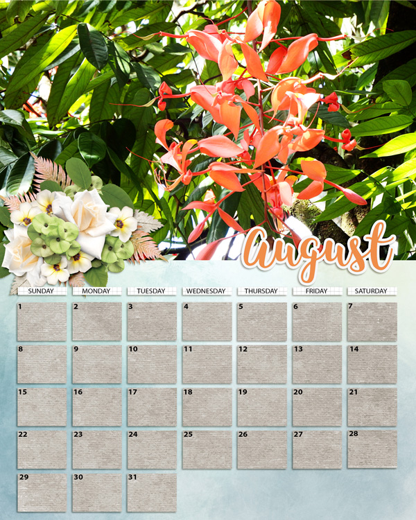 calendar 48 by Marlyn Ramirez Digital Scrapbooking