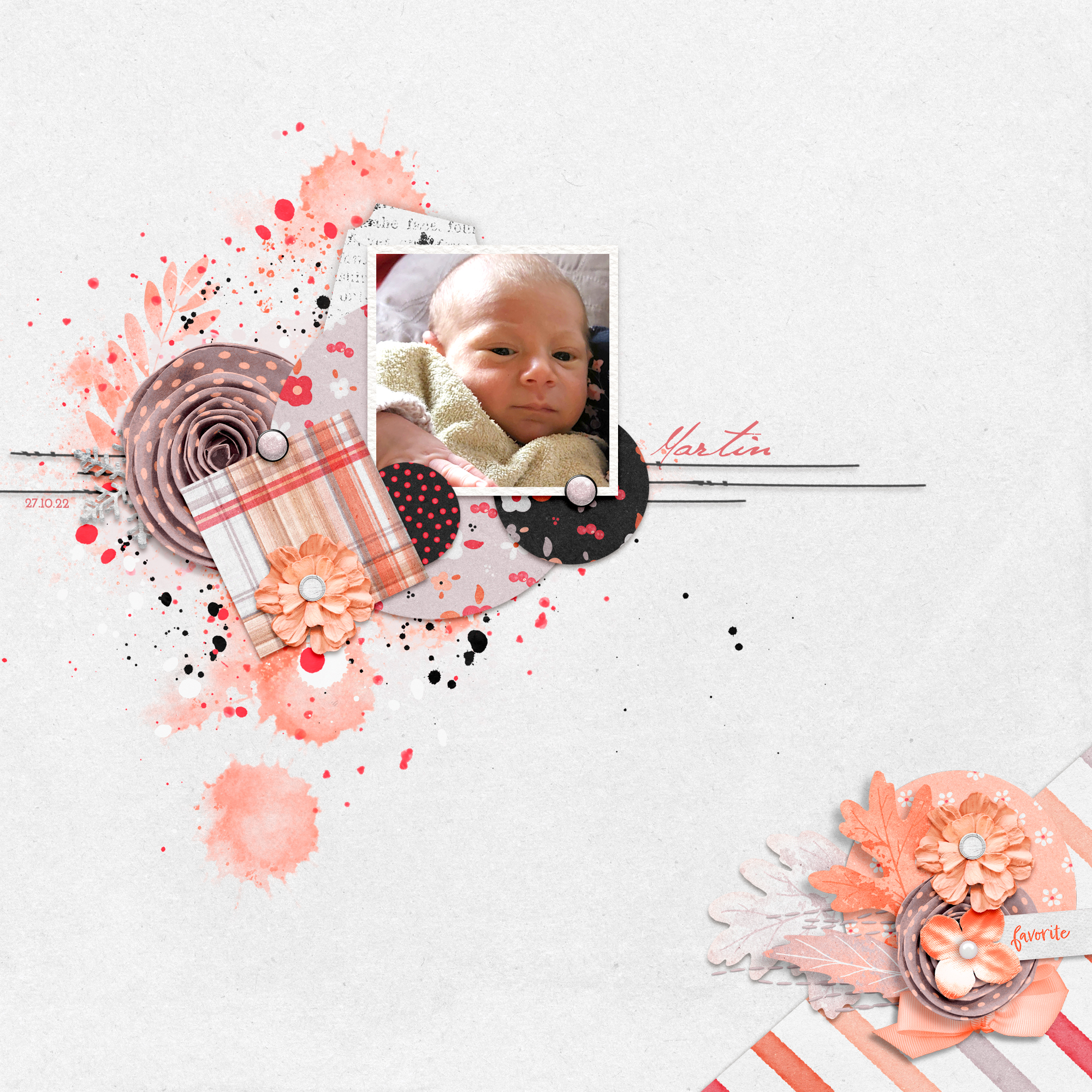 digital scrapbook layout