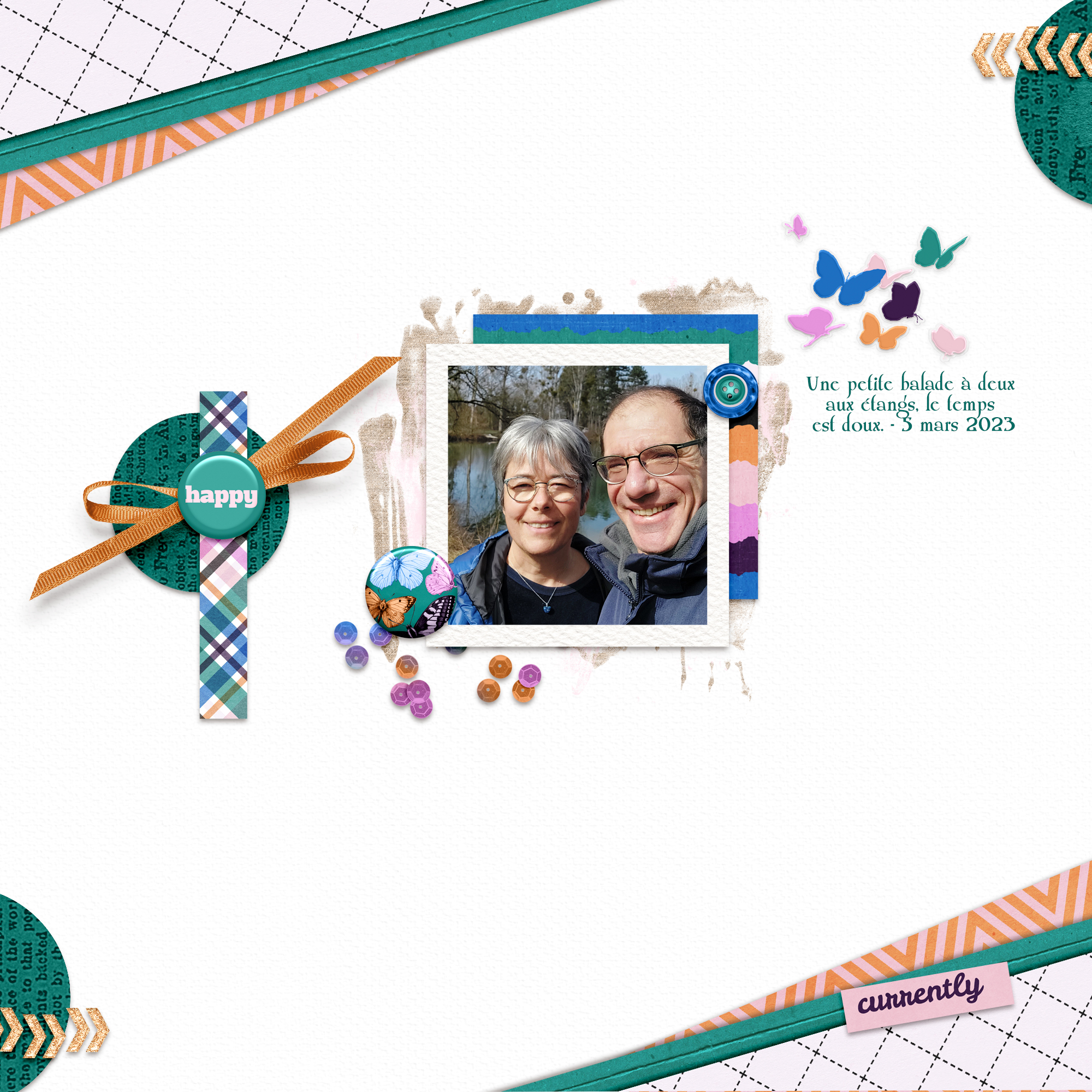 digital scrapbook layout