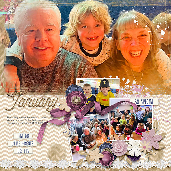 digital scrapbook layout