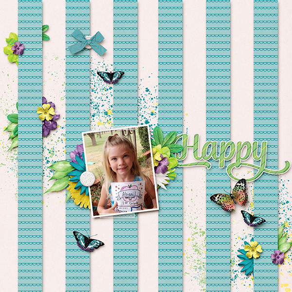 digital scrapbook layout