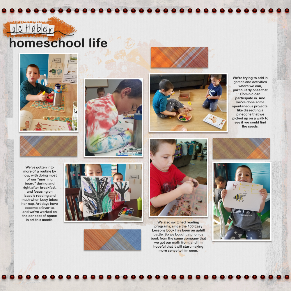 digital scrapbooking home school layout