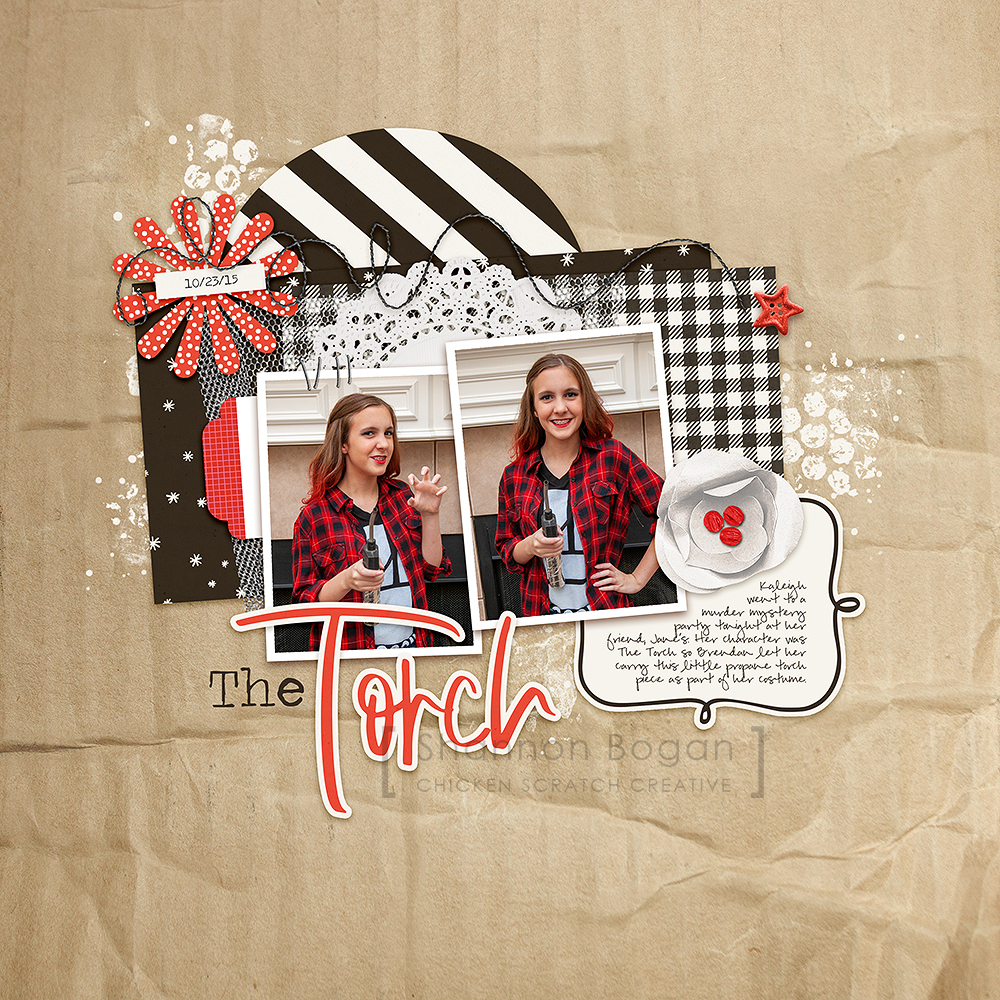 digital scrapbook layout