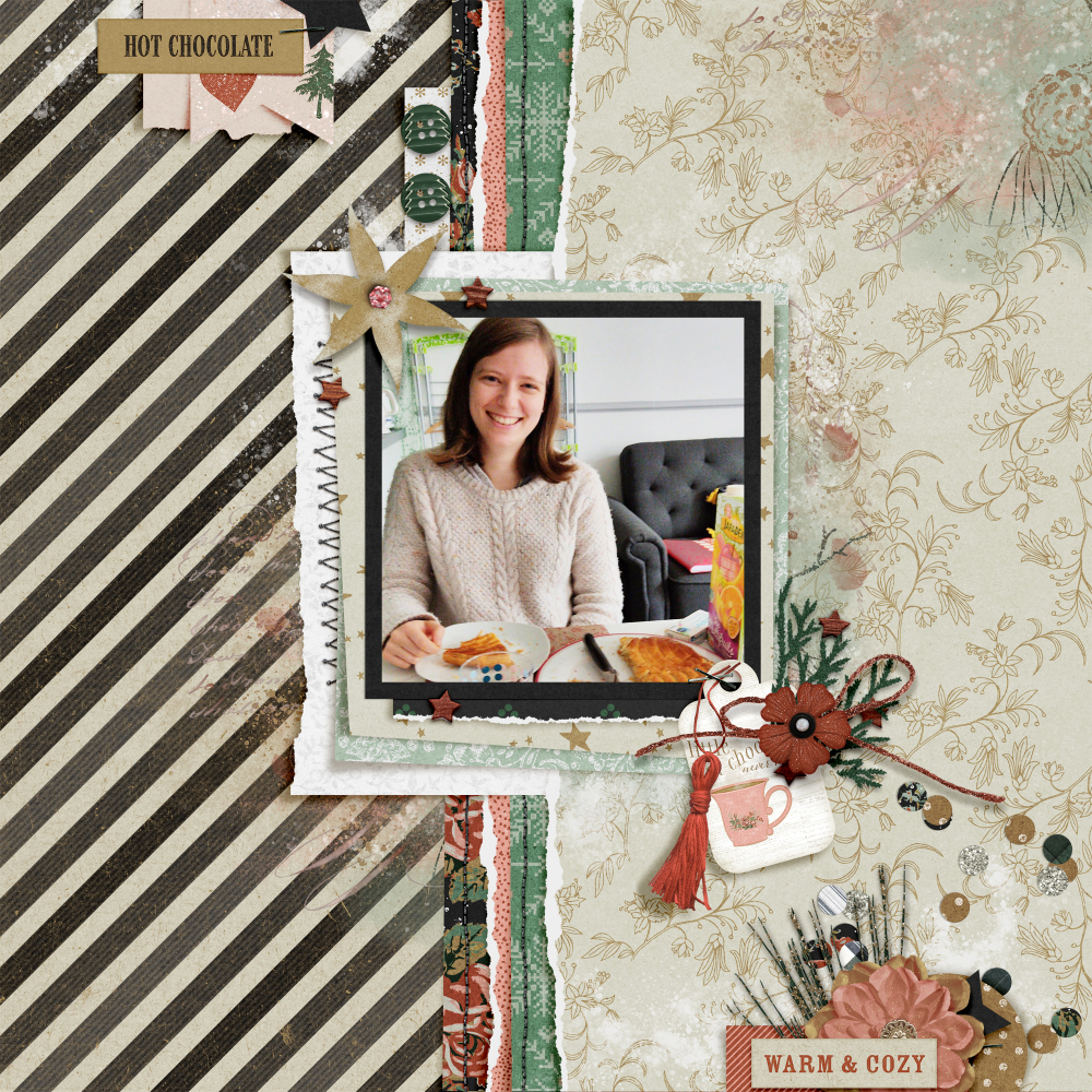 digital scrapbook layout