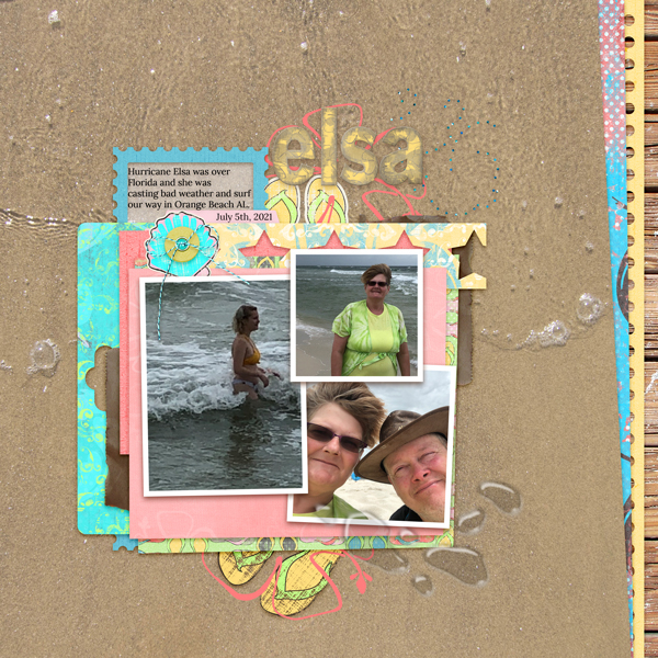 digital scrapbook layout