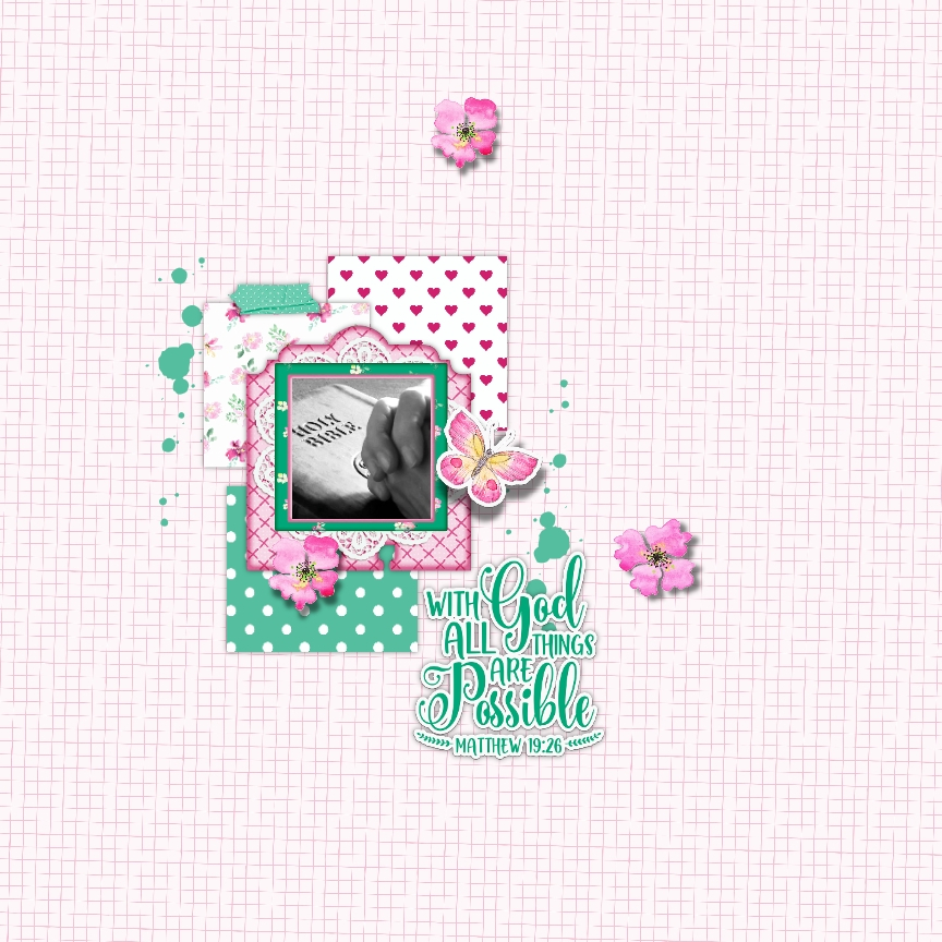 digital scrapbook layout