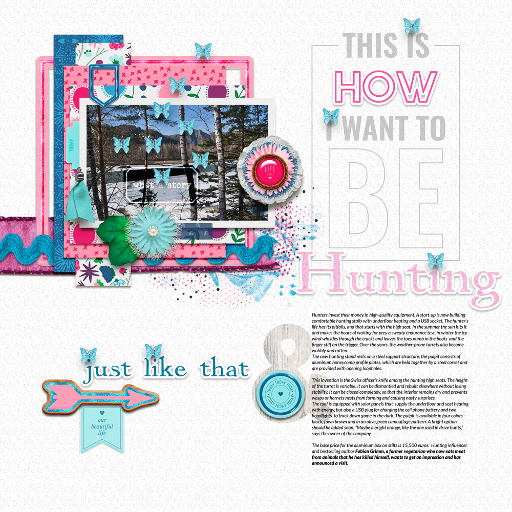 digital scrapbook layout