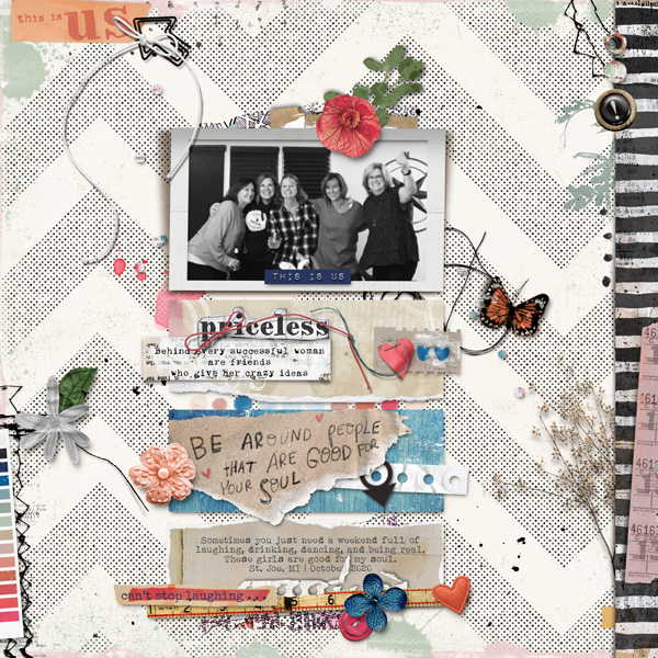 digital scrapbook layout