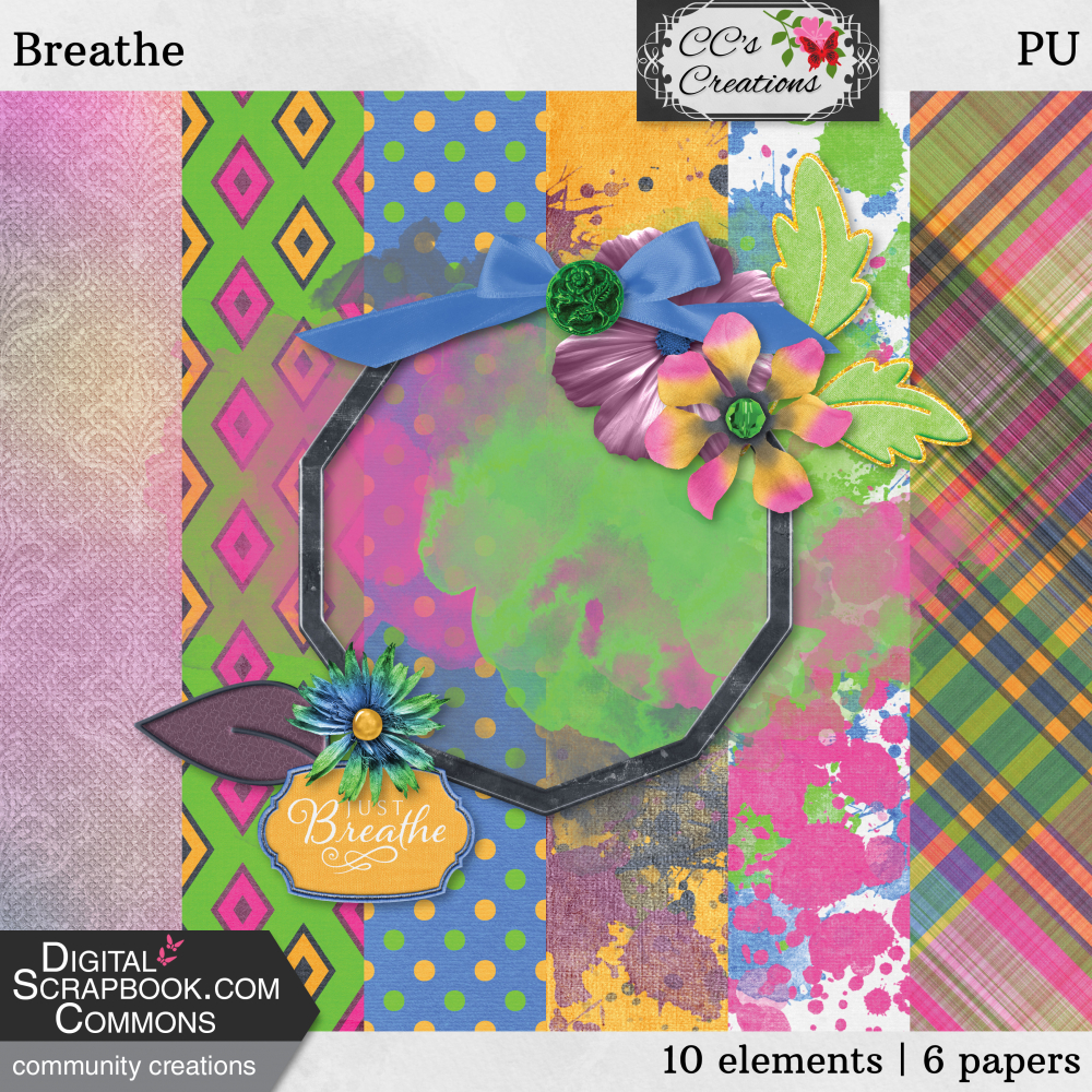 Breathe by Christina Carrano graphics kit | DigitalScrapbook.com Digital  Scrapbooking