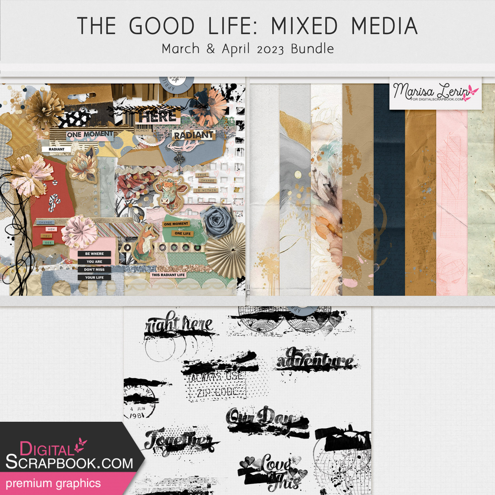 The Joy of Spring NPM - Scrapbook Set - 5 Double Page Layouts