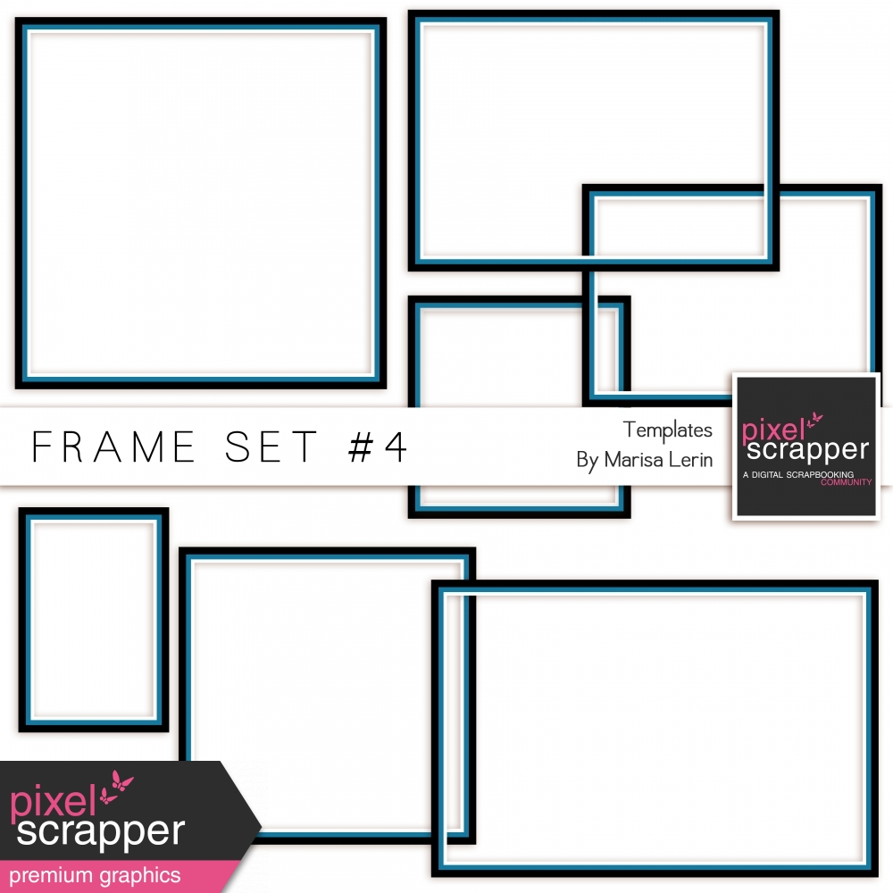 Frame Templates Kit #4 by Marisa Lerin graphics kit | DigitalScrapbook ...