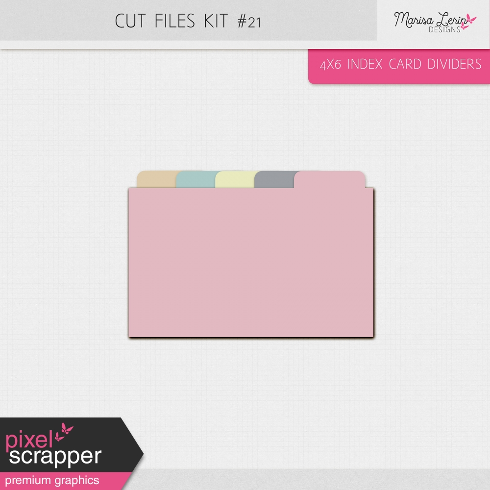 Cut Files Kit #22 - 22x22 Dividers by Marisa Lerin graphics kit For 4x6 Note Card Template