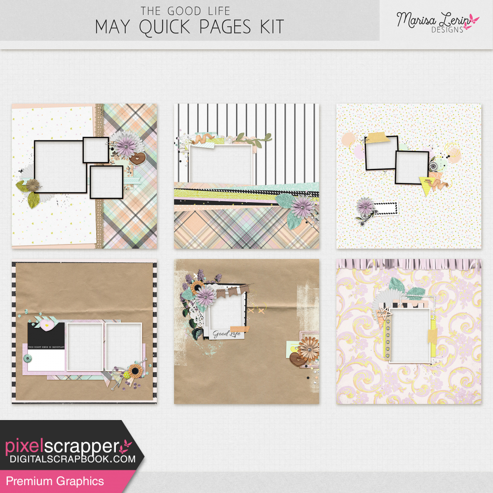 digital scrapbooking quick pages kit