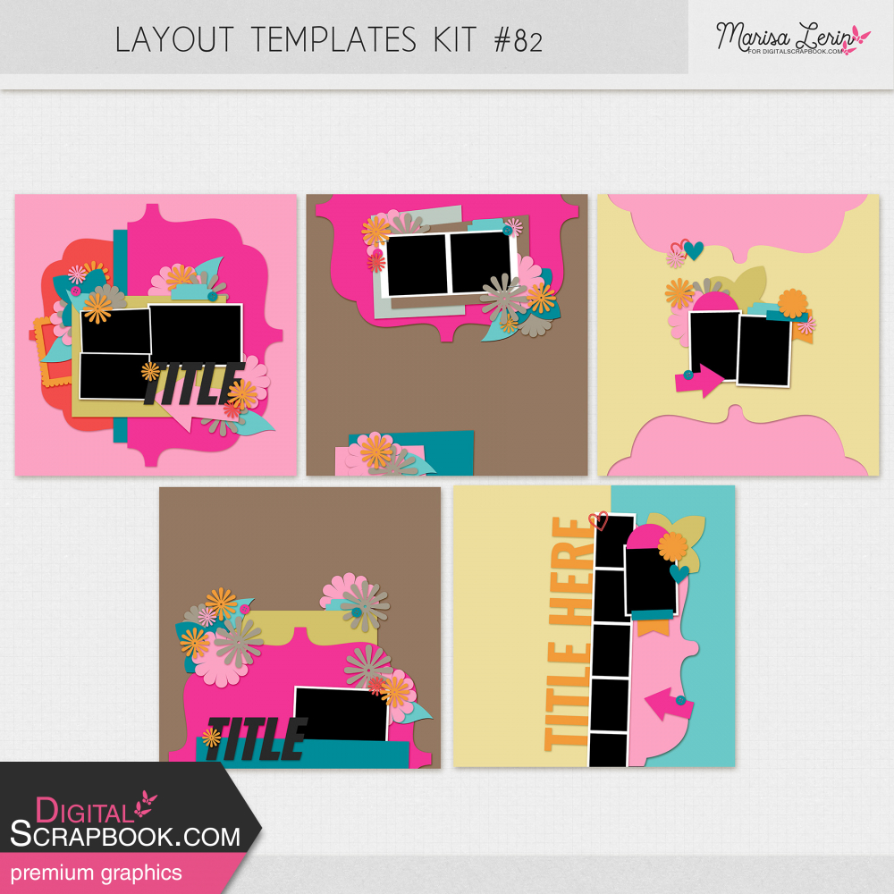 digital scrapbooking layout templates