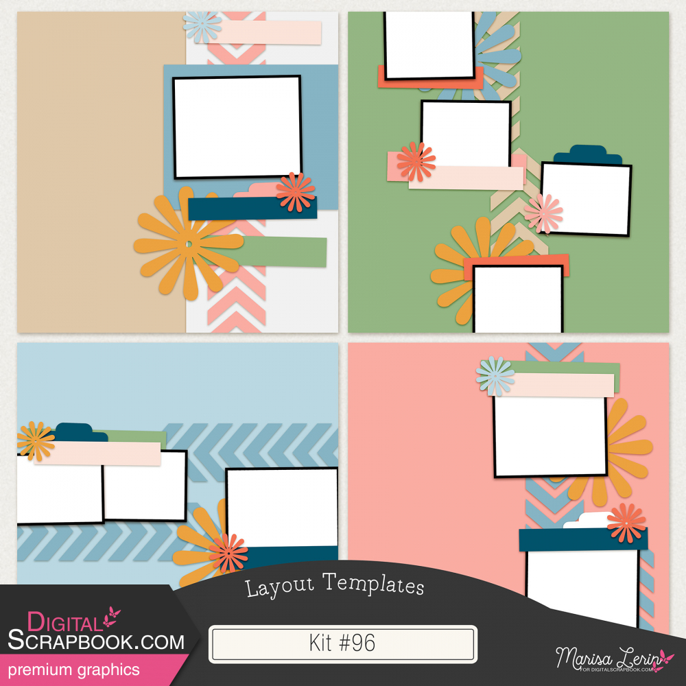 Layout Templates Kit #96 by Marisa Lerin graphics kit ...