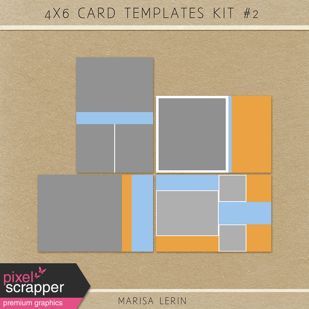 4x6 Card Templates Kit 2 by Marisa Lerin graphics kit