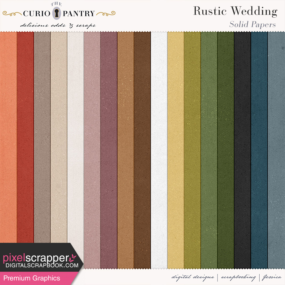 Rustic Wedding Solid Papers by Jessica Dunn 🍁 graphics kit ...