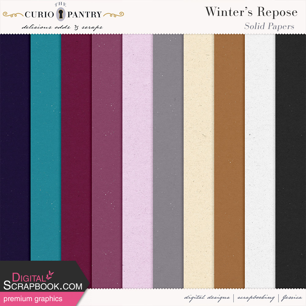 Winter's Repose Solid Papers by Jessica Dunn ️ graphics kit ...