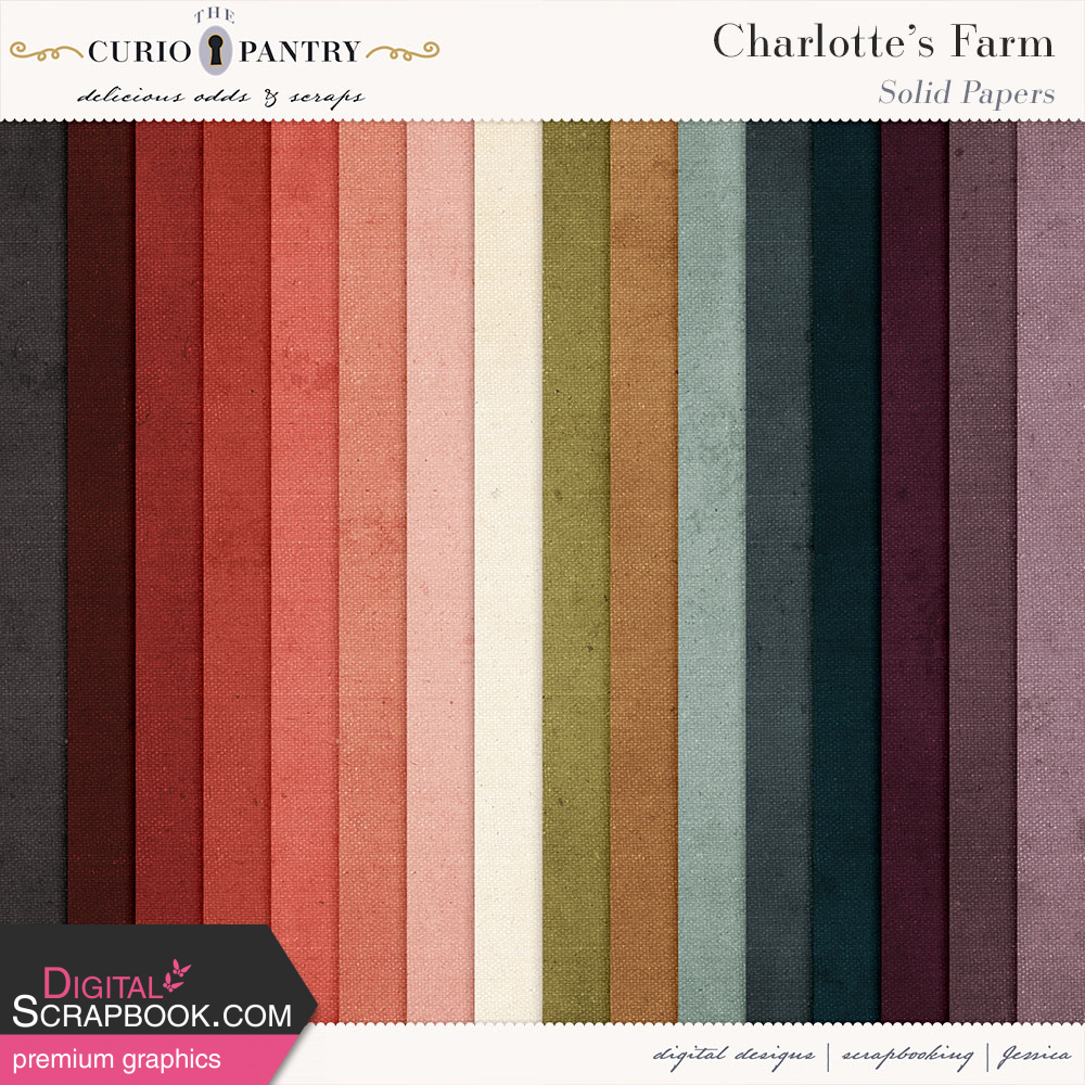 Charlotte's Farm Solid Papers by Jessica Dunn 🍁 graphics kit ...