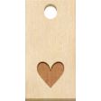 Phoebe: wood tag w/ heart