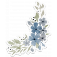 Faith Flowers Bouquet Corner Sticker