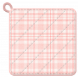 Cozy Kitchen Pink Plaid Potholder