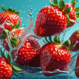 Strawberries in water