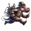 Steampunk Hippo 1