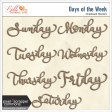 Days of the Week Chipboard Word Art