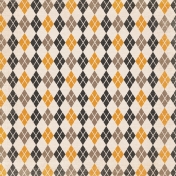 No Tricks, Just Treats- Brown Argyle Paper